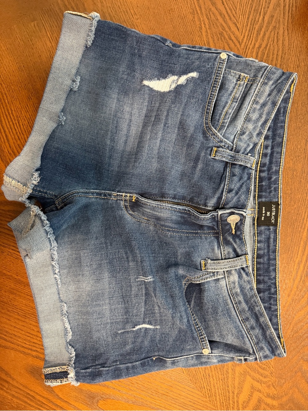 Just Black Denim Distressed Shorts